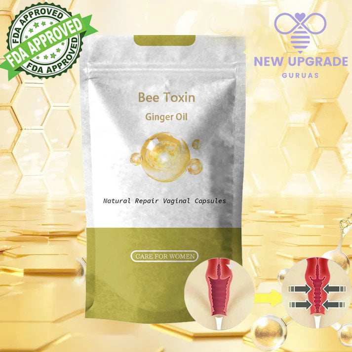 🐝 Bee Toxin Ginger Oil Natural Repair Weight Loss Capsules (Instant Itching Stopper & Lymph Detox and Slimming & Firming Repair & Tender Natural Capsules PRO)